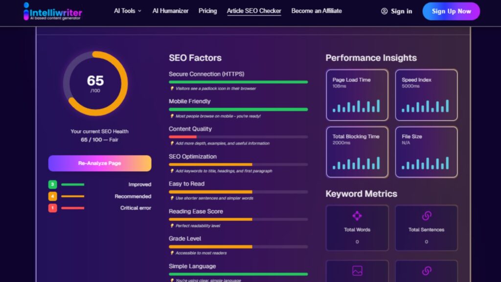 How IntelliWriter’s Free Article SEO Checker Gets It Right