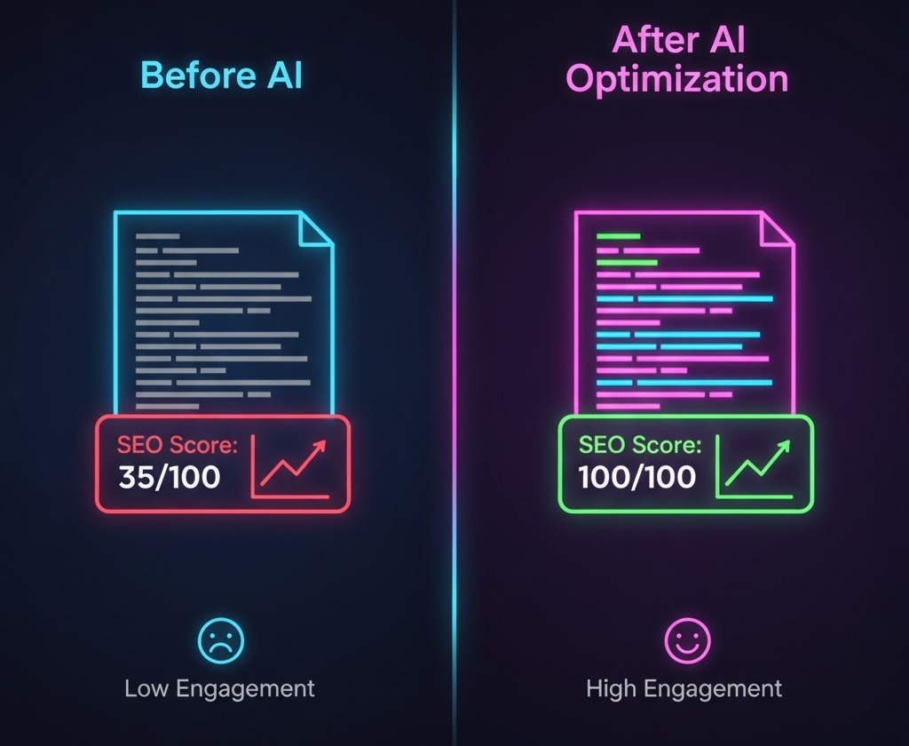 Blog Optimization Before and after AI