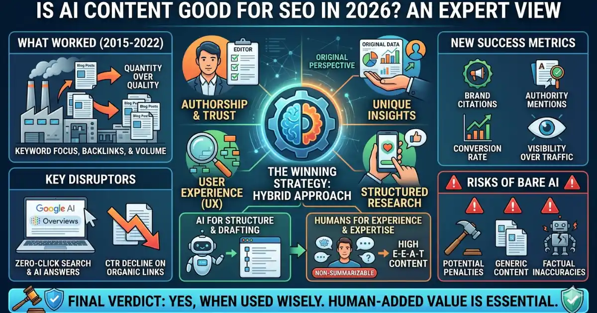 Is AI Content Good for SEO in 2026? (Expert Opinion & Real-World Insights)